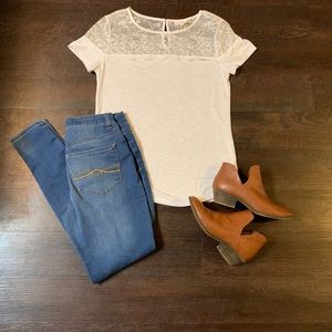 White Lace Shirt Blouse White Top Maison Jules